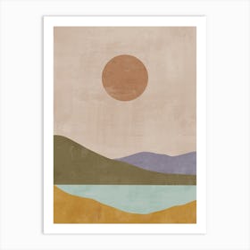 Sunset In The Mountains 2 Art Print