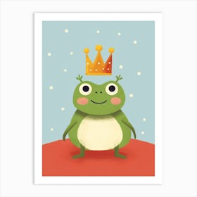 Little Frog 3 Wearing A Crown Art Print