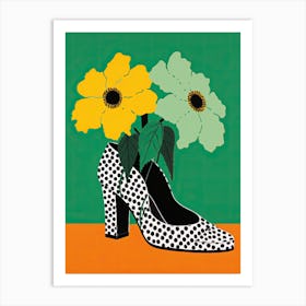 Botanical Bliss: Shoe Floral Impressions Art Print