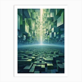 Abstract Cubes 1 Art Print