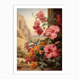 Hibiscus Flower Victorian Style 2 Art Print