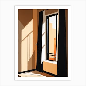 Light Plays Through A Japandi Window Art Print