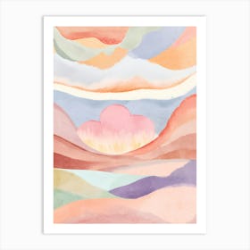 Sunset In The Mountains 55 Art Print