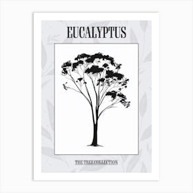 Eucalyptus Tree Simple Geometric Nature Stencil 21 Poster Art Print