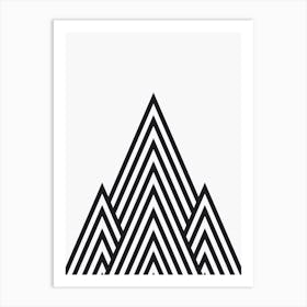 Minimalist mountains 3 Art Print