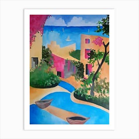 Mediterranean Village Art Print