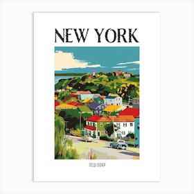 New Dorp New York Colourful Silkscreen Illustration 4 Poster Art Print