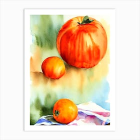 Orange Italian Watercolour fruit Art Print