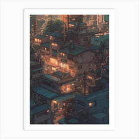 City At Night 16 Art Print