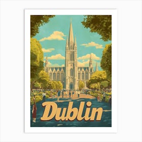 Aihrgdesign A Retro Travel Poster For Dublin 5 Poster