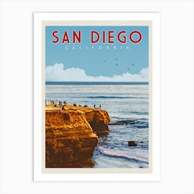 San Diego California Travel Poster Art Print