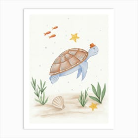 Little Sea Turtle Art Print