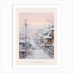 Dreamy Winter Painting Poster Seoul South Korea 2 Art Print