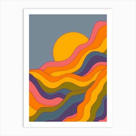 Waves Of The Rainbow Art Print