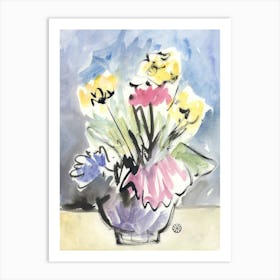 Watercolor Flowers 2 Art Print