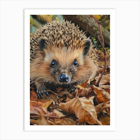 Hedgehog Pastel Watercolour 2 Poster