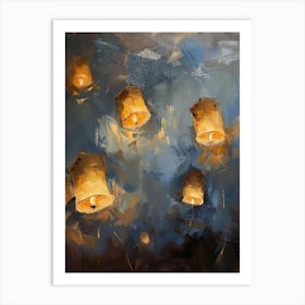 Lanterns In The Sky 1 Art Print