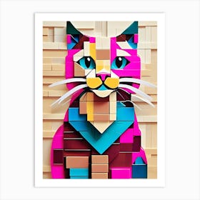 Lego Cat Art Print