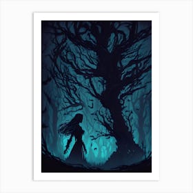 Dark Forest Wanderer Art Print