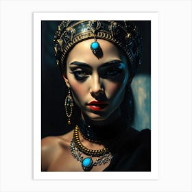 Cleopatra Portrai5t Paint - Diverse Art Illustration 18 Art Print