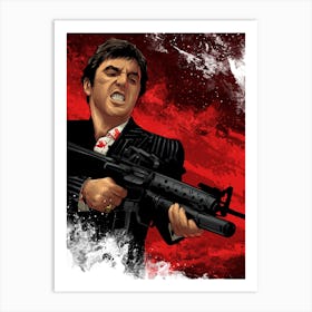 Scarface Shot Art Print