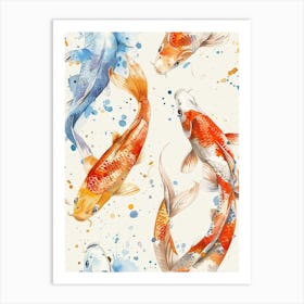 Watercolor Koi 05 Art Print