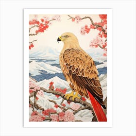 Bird Illustration Golden Eagle 1 Art Print