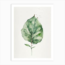 Petunia Leaf Minimalist Watercolour Art Print