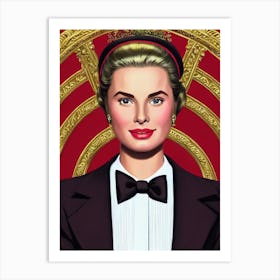 Grace Kelly Illustration Movies Art Print