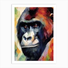Gorilla Watercolor Painting Art Print