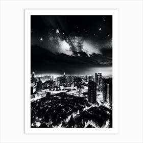 Skyline At Night Art Print