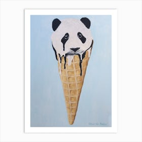 Icecream Panda Art Print