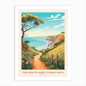 The South West Coast Path England 3 Hike Poster Art Print