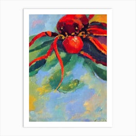 Red Jamaican Crab Matisse Inspired Art Print