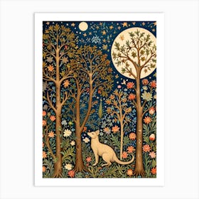 William Morris Wolf In The Woods 1 Art Print