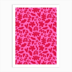 XOXO in Pink Art Print