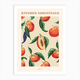Peach Pattern Illustration Poster 1 Art Print