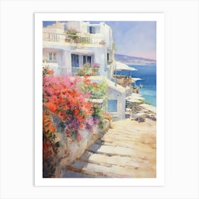 Golden Sands: Mediterranean Coastline Poster Art Print