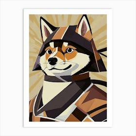 Samurai Shiba Inu Art Print