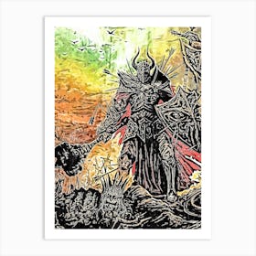 Warrior Knight Art Art Print