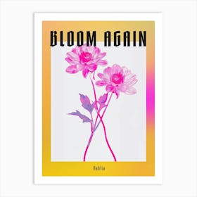 Hot Pink Dahlia 2 Poster Art Print