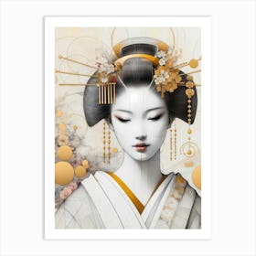 Creative Geisha Illustration 92 Art Print