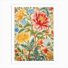 Floral Wallpaper 164 Art Print