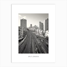 Poster Of Tel Aviv, Israel, Photography In Black And White 7 Art Print