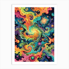 Galaxy Swirls Art Print