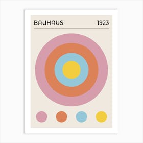 Bauhaus multi color Circles 1923 Exhibition Art Print