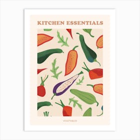 Vegetable Selection Illustration Poster 1 Art Print
