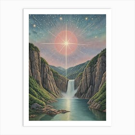 Guiding Star Waterfall Art Print