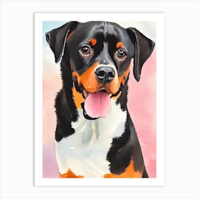 Manchester Terrier Watercolour Dog Art Print