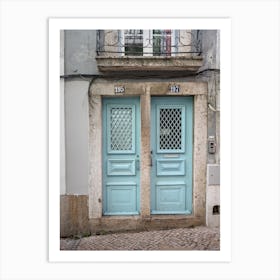 Blue Doors In Lisbon Art Print